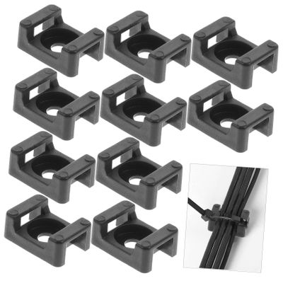 CHICAMPERA 500pcs Cable Tie Mounts Saddle Type Wire Holder Base for Easy Installation for Home Office and Car