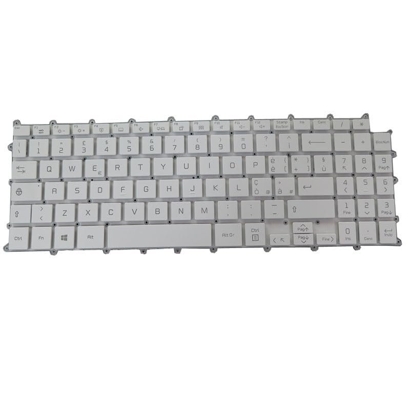 New Laptop with Backlit Keyboard for LG 16Z90P-G.AA78C2 16Z90P-G.AA78E1 16Z90P-G.AD75F 16Z90P-G.AD79B 16Z90P-G.AH73A5 Italy IT White No Frame