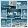 DBIT AX1800 WiFi 6 Whole Home Mesh Wi-Fi System, Dual-Band Coverage up to 2,100 sq. ft. and 150 Devices, Standalone Router or Mesh Add-On Node, 2 Gigabit Ports per Unit, Easy Setup (D-MAX5, 1-Pack) view 2