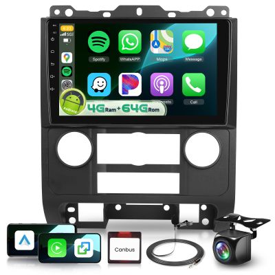 8 Core 4G+64G 5G WiFi Car Radio Stereo for Ford Escape 2007-2012/Mazda Tribute 2007-2012 with DSP Carplay Android Auto, Sellrich 9" 1280P Touch Screen Radio with BT 5.0 GPS FM/RDS SWC Backup Camera