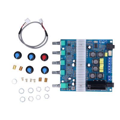 100W 2.1 Channel Subwoofer AMP Board, High Power Digital Amplifier for 12-24V Supply with 4.2, Bass Crossover, Energy Saving Design, Supports 4-8 ohms Speakers, 20-20KHz