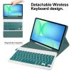 Keyboard Case for Samsung Galaxy Tab S10 FE+ Plus 13.1inch 2025, Magentic Protective Cover with S-Pen Holder, Detachable Wireless Bluetooth Keyboard, Dark Green view 2