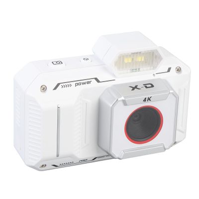 48MP Compact 4K Vlog Camera with 18X Digital Zoom, Wide Angle Lens, and External Fill Light, for Photography with Auto Focus, Ideal 4K Retro Camera with 32GB Memory Card