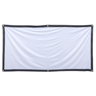 Lurrose Foldable Projector Screen Set Black Indoor Outdoor Portable Screen Stand Polyester Material Easy to Carry