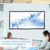 Lurrose Foldable Projector Screen Set Black Indoor Outdoor Portable Screen Stand Polyester Material Easy to Carry view 3