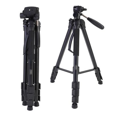 Aluminum Alloy Camera Tripod and Monopod, Lightweight DSLR Tripod with Ball Head, Quick Release Plate, Foldable for Travel, Fill Light, Cell Phone, Mirrorless Camera