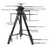 Aluminum Alloy Camera Tripod and Monopod, Lightweight DSLR Tripod with Ball Head, Quick Release Plate, Foldable for Travel, Fill Light, Cell Phone, Mirrorless Camera view 3