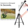 Aluminum Alloy Camera Tripod and Monopod, Lightweight DSLR Tripod with Ball Head, Quick Release Plate, Foldable for Travel, Fill Light, Cell Phone, Mirrorless Camera view 4