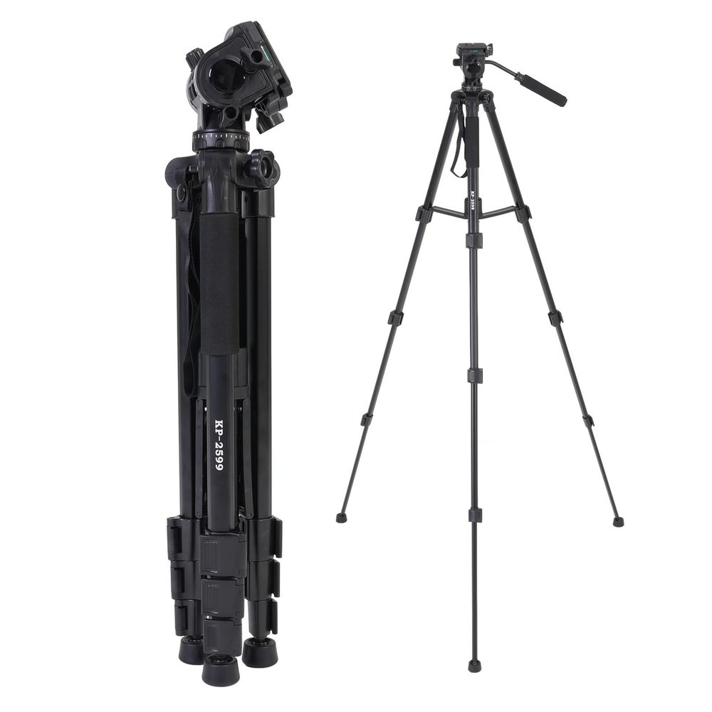 64.96in Compact Camera Stand Tripod, DSLR Camera Monopod for Smartphones, Camera Tripod with Panoramic Head, Ideal for Photography, Travel, Light with Stability