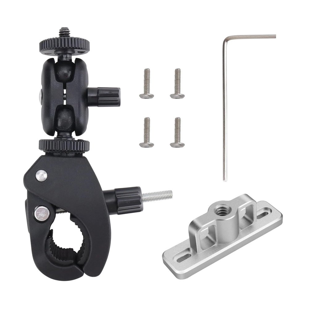 ABZEKH Drone Accessories for Bike Clip Mount Holder for DJI Mini 4 Pro/3 Pro/Air 3/Air 3S for Aluminum Alloy Base Lanyard Riding for Bracket for RC 2 Remote Control(Base Bracket)