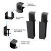 Adjustable Desk Side Laptop Mount, No Drill Desk Side Storage Organizer Laptop Holder, Metal Hanging Notebooks Clamp On Holder for Tablets Files Magazines view 4