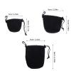 Holibanna 3Pcs Neoprene Camera Lens Bag Drawstring Lens Protector Pouches for Includes and Durable Storage for Protection view 2