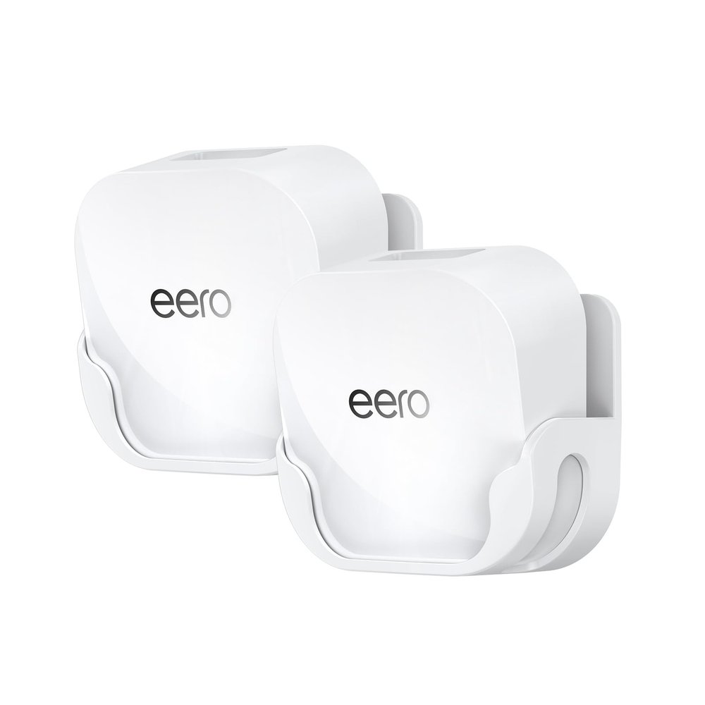 XLTTYWL eero 7 Wall Mount Kit, erro 7 Mount Bracket Optimize Space&Cable Management Accessories eero WiFi 7 Compatible with eeros 7 Extender Dual-Band Mesh Wi-Fi 7 Router (White, 2 Pack)