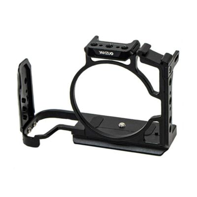 Camera Cage for Canon EOS R8 RP Camera Protection Frame with 1/4 Screw Holes Cold Shoe Cameras Bracket (Black)
