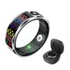 ZiCOWAY R12 Color Display Screen Smart Ring for Men Women,5ATM Waterproof Fitness Tracker with 24/7 Heart Rate/Sleep/Steps Detection,Medical Grade Metal Case,Compatible with iOS and Android view 1