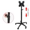 Floor-Standing Mobile Monitor Stand, Adjustable Height 43.3"-59", 14"-32" Monitor Mount with 5 Rolling Wheels, Holds Up to 44lbs, Universal VESA Mount view 3