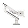 Adjustable Single Monitor Desk Mount for 17"-32" Screens, Gas Spring Monitor Stand with Clamp/Grommet, Holds 2-9kg, White view 1