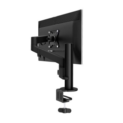 Adjustable Monitor Arm Desk Mount for 15"-32" Monitors, Gas Column Type, Up to 22lbs, Black Aluminum Alloy with Cable Management