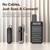 CBCBTWO N3S MAX Mini Two Way Radios Small Walkie Talkies for Adults Rechargeable Long Range 2 Way Radio Type-C 4-in-1 Charger with Earpiece Programming Cable Small for Restaurant(4 Pack) view 2