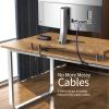 Delamu 2 Pack 15.7in Under Desk Cable Management, 2 Pack Safe Tidy Cable Management Under Desks for Home Office, Cord Organizer for Desk, Wire Organizer Kit, Grey view 4