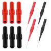 6 Pcs Insulated 4mm Banana Plug Coupler Female to Female Safety Shrouded Insulated Banana Jack with 4 Pcs 0.7mm Test Probe Pins Super Tip Multimeter Probes Brass Adapter Plug Connectors view 1
