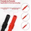 6 Pcs Insulated 4mm Banana Plug Coupler Female to Female Safety Shrouded Insulated Banana Jack with 4 Pcs 0.7mm Test Probe Pins Super Tip Multimeter Probes Brass Adapter Plug Connectors view 3