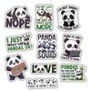10pcs Panda Sticker Sheet, Cute and Lovely Vinyl Decals for Animal Lovers, and Kawaii Fans, Waterproof, UV-Resistant, for Laptop, Water Bottle, Journal, Notebook, Lunchbox, Phone Case view 1