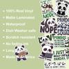 10pcs Panda Sticker Sheet, Cute and Lovely Vinyl Decals for Animal Lovers, and Kawaii Fans, Waterproof, UV-Resistant, for Laptop, Water Bottle, Journal, Notebook, Lunchbox, Phone Case view 4