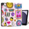 MEEgoodo Case for Samsung Galaxy Tab A11 Plus 2026/A9 Plus 11 inch 2024, A11+ Smart Tablet Cases with Trifold Stand+Soft TPU Back Shell+Smart Auto Wake/Sleep,Pattern Stickers view 1