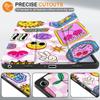 MEEgoodo Case for Samsung Galaxy Tab A11 Plus 2026/A9 Plus 11 inch 2024, A11+ Smart Tablet Cases with Trifold Stand+Soft TPU Back Shell+Smart Auto Wake/Sleep,Pattern Stickers view 2
