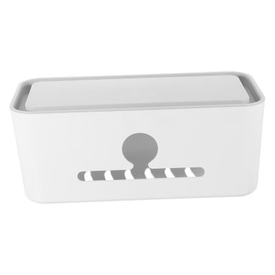 Happyyami Practical Power Cord Storage Box Lid Wire Organizer Cable Management Holder for Home
