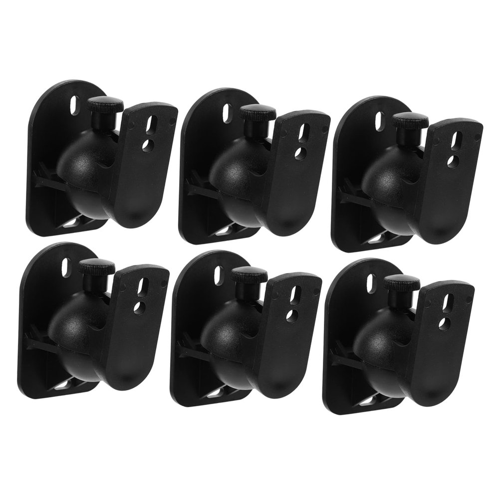 DOITOOL 6sets Speaker Mount Rack Wall Mount Speaker Brackets Practical for Home Ktv Bars Concerts Easy Installation