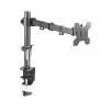 Adjustable Gas Monitor Arm Stand for 13"-32" Screens, Single Desk Mount, C-Clamp/Grommet Installation, Holds Up to 19.8lbs, Black view 1