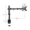 Adjustable Gas Monitor Arm Stand for 13"-32" Screens, Single Desk Mount, C-Clamp/Grommet Installation, Holds Up to 19.8lbs, Black view 2