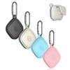 (4-Pack) Silicome Case for Tile Mate 2024, Waterproof Tile Mate Holder Full Body Protective Cover Compatible with Life360 Mate Tile Tracker with Keychain (Black/Off White/Pink/Sky Blue) view 1