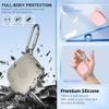 (4-Pack) Silicome Case for Tile Mate 2024, Waterproof Tile Mate Holder Full Body Protective Cover Compatible with Life360 Mate Tile Tracker with Keychain (Black/Off White/Pink/Sky Blue) view 3
