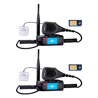 2-Pack Push-to-Talk Over Cellular (PoC) Mobile Radios with GPS SOS - 4G LTE Nationwide PTT Unlimited Range License-Free for in-Vehicle Communication Include Dispatch Account (GPS)