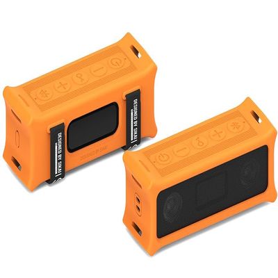 SIKAI Silicone Protective Case Compatible with Soundcore 3 Portable Speaker - Durable Shockproof Cover with Precision Fit, Anti-Slip Grip, and Full-Body Defense for Outdoor & Travel Use (Orange)