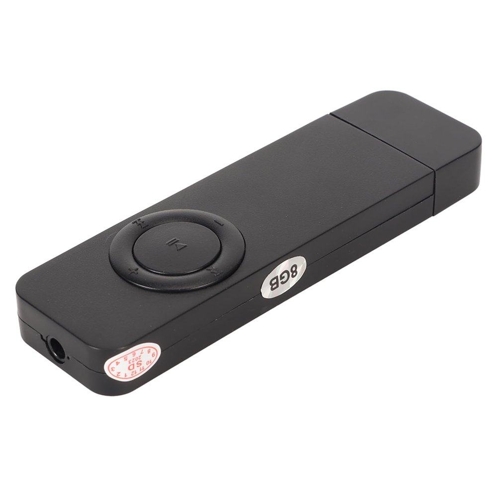 MP3 Player, 8GB Music Player Expandable UP to 64GB, USB Flash Drive Mp3 Player for Running, Recording, Gym, Jogging, Sports, OTG HiFi Lossless Sound (Black)