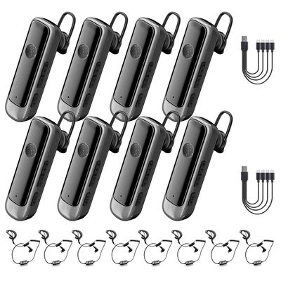 CBCBTWO N3S MAX Earhook Walkie Talkies Touch to Talk Wearing Method Ear Hook or Clip Collar Portable Two Way Radios with Earpiece Type-C 4-in-1 Charger Mini 2 Way Radio for Restaurant (8 Pack)