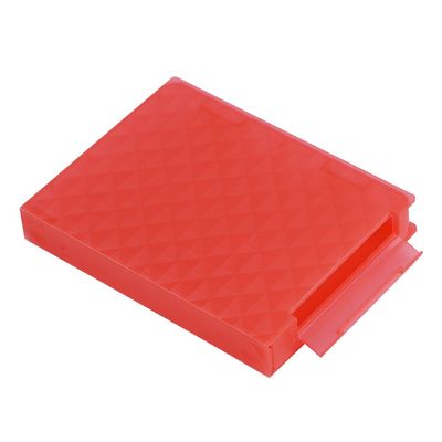 2.5 Hard Case SSD Anti Static Disk Storage Box Shockproof Dust Proof Non Slip (Not Inclube Hard Disk) (Red)