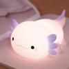 FAMIDUO Axolotl Night Light for Kids,Cute Purple Axolotl Lamp,LED Squishy Nursery Nightlight, Soft Silicone Novelty Animal Bedside Touch Lamp, Room Decor,Axolotl Gifts for Mom Girls Baby Toddler view 1
