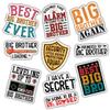 10pcs Big Brother Sticker Sheet, Fun and Cute Vinyl Decals for Brothers, Siblings, and New Big Brother, Waterproof, UV-Resistant, for Laptop, Water Bottle, Journal, Notebook, Toy Box, Phone Case view 1