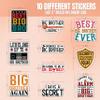 10pcs Big Brother Sticker Sheet, Fun and Cute Vinyl Decals for Brothers, Siblings, and New Big Brother, Waterproof, UV-Resistant, for Laptop, Water Bottle, Journal, Notebook, Toy Box, Phone Case view 2