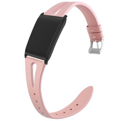 Lamshaw Compatible with WHOOP 4.0 Bands with Case bands, Slim Vintage Leather Strap Replacement Compatible with WHOOP 4.0 (Pink)