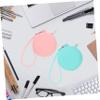 Didiseaon 2pcs Portable Silicone Headphone Organizer Pouch with Wrist Strap Round Zipper Storage Bag for Cables Travel Electronic Organizer view 4