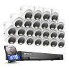 ANNKE 1080P Security Camera System, 32CH 3K Lite DVR Recorder with AI Motion Detection, 24x 2MP (19201080) Add-on Wired White Turret Cams with Smart Color Night Vision, 3.6mm Lens, 6TB Hard Drive view 1
