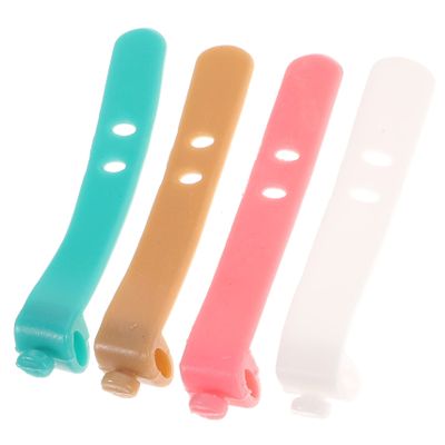 Holibanna 16pcs Silicone Cable Winder Organizer Elastic Cord Holder Wire Tie Bands Cord Keeper for Desk Random Color