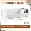 CroBlissful 2 Set Wooden CD Storage Box Holder Shelf Cassette Tape Display Racks with Carrying Handles, Organizer Shelf for Movie Cases, DVDs, Each Set Can Store up to 36 Pcs CDs (White) view 2