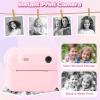 Instant Print Camera for Kids, Cute 48MP Photo Instant Camera, DIY Black and White Prints, 20 Built in Frames, 5 Filters, 6X Zoom, for Boys and Girls (-2214250033011) view 2